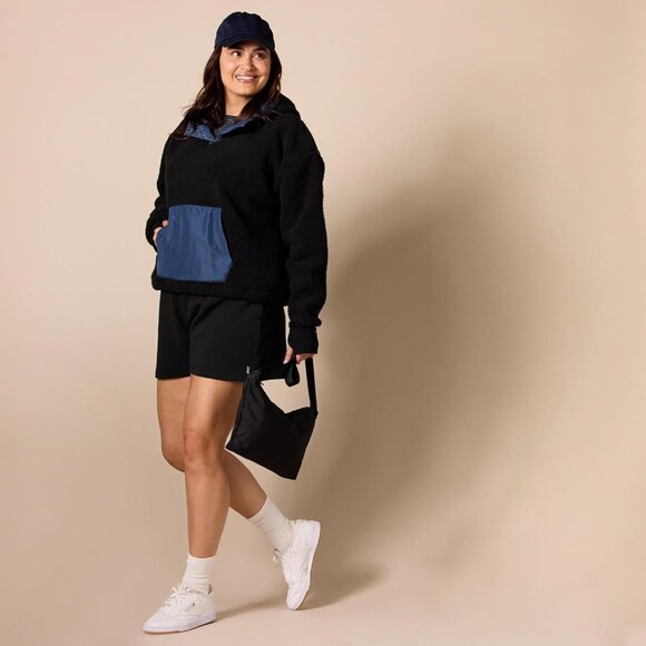 Amazon Essentials Women's Teddy Fleece Quarter Button Hooded Jacket -2XL - Picture 4 of 4